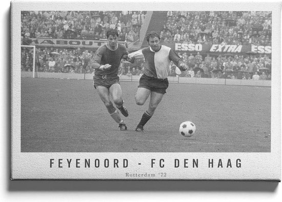 Walljar - Feyenoord - FC Den Haag '72 - Muurdecoratie - Canvas schilderij