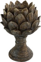 Non-branded Waxinelichthouder Davor 35 Cm Polysteen Grijs