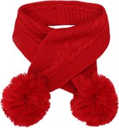 Soft Touch Babysjaal Elegance Pompoms Acryl Rood One-size