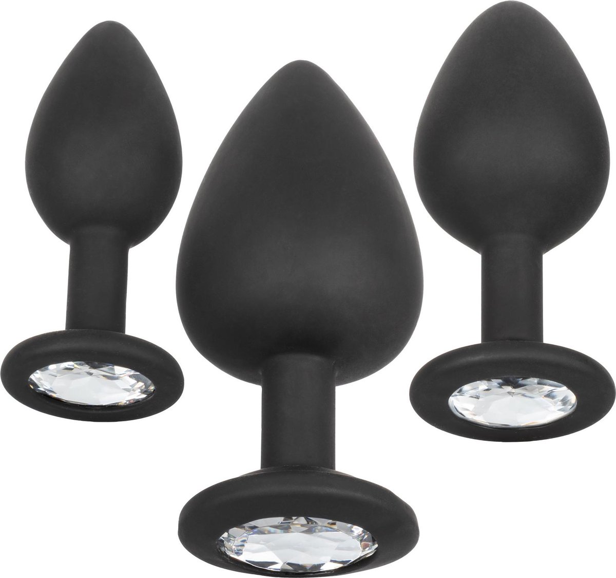 Goedkoopste CalExotics - Silicone Gem Anal Kit - Anal Toys Buttplugs Zwart