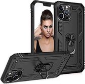 iPhone 13 Pro hoesje Armor Case Zwart Kickstand Ring shock proof magneet