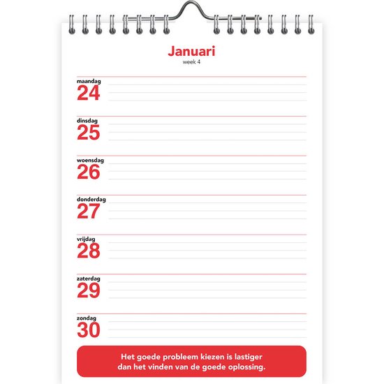 Comello Weekkalender 2022 Omdenken 23 X 16 Cm Papier Rood/wit - Comello