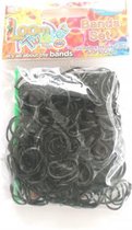 loombandjes junior rubber zwart 300-delig