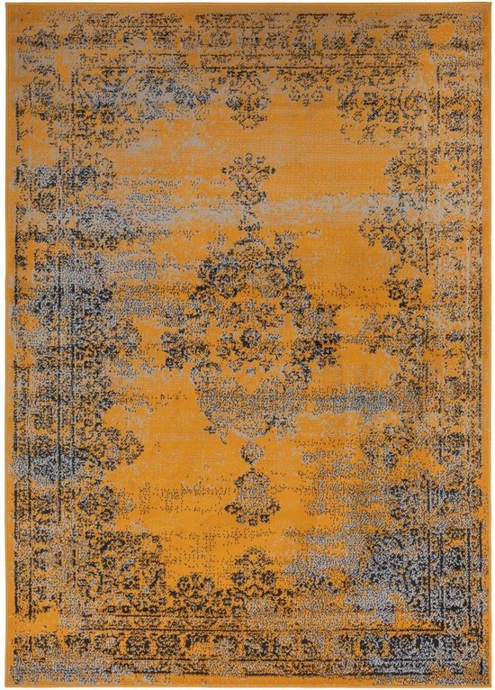 Vintage Vloerkleed Bloom - Okergeel - EVA Interior - Polypropyleen - 185 x 270 cm (L)