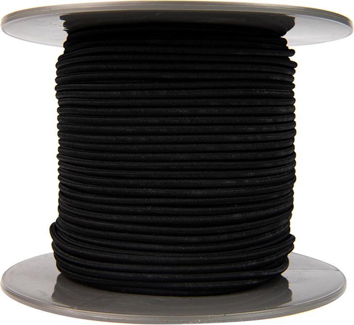 Afdekzeilwinkel - Elastisch koord 4mm zwart op rol - 100 meter