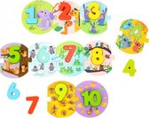 nummerpuzzel junior 17,5 x 17,5 cm hout