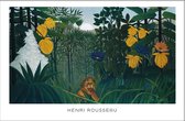 Walljar - Henri Rousseau - The Repast Of The Lion - Muurdecoratie - Poster