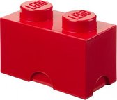 opbergsteen 2 noppen 25 x 18 cm polypropeen rood