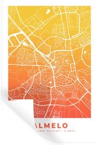 Muurstickers - Sticker Folie - Stadskaart - Almelo - Oranje - Geel - 40x60 cm - Plakfolie - Muurstickers Kinderkamer - Zelfklevend Behang - Plattegrond - Zelfklevend behangpapier - Stickerfolie
