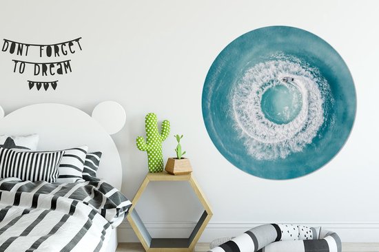WallCircle - Wall Circle - Wall Circle - Jet Ski - Mer - Water - Aluminium - Dibond - 140x140 cm - Intérieur et Extérieur