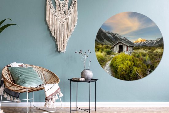 WallCircle - Wall Circle - Wall Circle Indoor - Nouvelle-Zélande - Maison - Berg - 150x150 cm - Décoration murale - Peintures Ronds