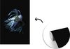 Papier peint photo vinyle - Portrait d'un poisson combattant siamois sur fond noir largeur 175 cm x hauteur 260 cm - Tirage photo sur papier peint (disponible en 7 tailles)