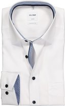 Chemise OLYMP Luxor comfort fit - blanc (contraste) - Ne se repasse pas - Taille de col : 42