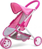 poppenwagen Susie Prestige meisjes 63 cm roze/grijs