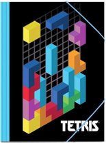 elastomap Tetris junior 22 x 35 cm A4 zwart/blauw