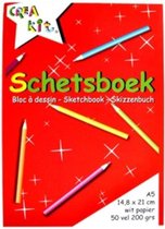 schetsblok junior A5 papier wit 50 vellen