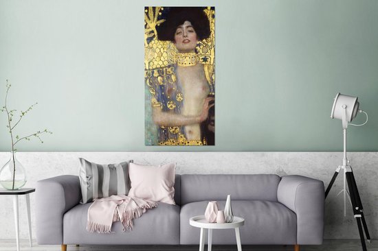 Décoration murale Métal - Peinture Aluminium - Judith - Gustav Klimt - 80x160 cm