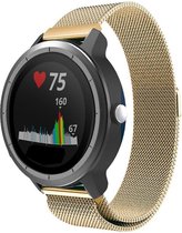 Shop4 - Bandje voor Garmin Forerunner 55 - Metaal Goud