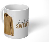 Mok - Koffiemok - Trui - Winter - Quote - Mokken - 350 ML - Beker - Koffiemokken - Theemok