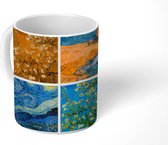 Mok - Koffiemok - Van Gogh - Collage - Sterrennacht - Mokken - 350 ML - Beker - Koffiemokken - Theemok