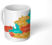 Mok - Kleurrijke kaart van Oostenrijk - 350 ML - Beker