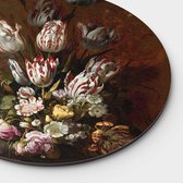 Muurcirkel Flowers Bollongier Round - Dibond - ⌀100 - Meerdere Afmetingen & Prijzen