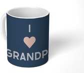 Mok - Koffiemok - Opa cadeau - Quote - Vaderdag - I love grandpa - Spreuk - Mokken - 350 ML - Beker - Koffiemokken - Theemok - Mok met tekst - Vaderdag cadeau - Geschenk - Cadeautje voor hem - Tip - Mannen