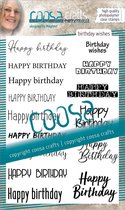 COOSA Crafts Clear stamp - Engels #12 Birthday wishes