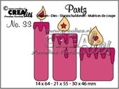 Crealies Partz snijmal - no.33 Kaarsen