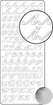 Vaessen Creative Sticker - 10x23cm - 10st - zilver alfabet