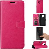 Bookcase Geschikt voor: Nokia 5.3 - Roze - portemonnee hoesje
