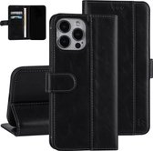 UNIQ Accessory Zwart Pu Leather Book Case Telefoonhoesje voor Apple iPhone 13 Pro Max - Bescherm je Telefoon!