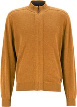 Redmond heren vest katoen - met rits - okergeel -  Maat: 4XL