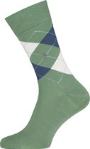 Burlington Manchester herensokken - katoen - groen met blauw -  Maat: 40-46