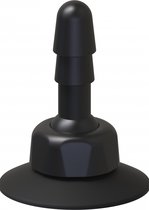 Deluxe 360° Swivel Suction Cup Plug - Black - Strap On Dildos