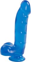 Jelly Jewels - Cock And Balls With Suction Cup Sapphire - Realistic Dildos