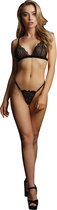 Magic Lace Velvet Lingerie Set OS - Black - Maat One Size