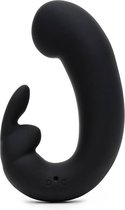 Sensation Rechargeable G-Spot Rabbit Vibrator - Black - G-Spot Vibrators