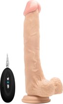 Vibrating Realistic Cock - 10" - With Scrotum - Skin - Realistic Vibrators