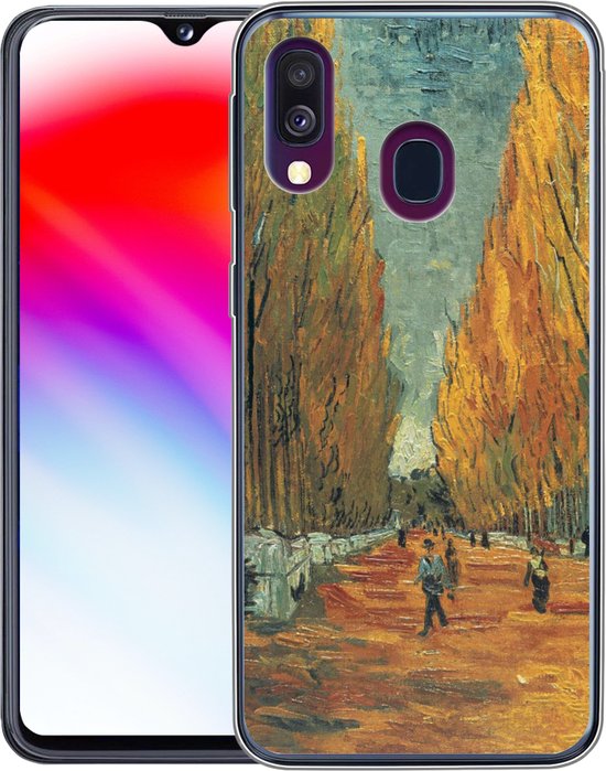 Telefoonhoesje Geschikt voor Samsung Galaxy A40 hoesje - Elysische velden - Vincent van Gogh - Siliconen Telefoonhoesje Telefoonhoesje