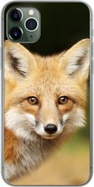 Telefoonhoesje Geschikt voor iPhone 11 Pro Max hoesje - Vos - Puppy - Portret - Siliconen Telefoonhoesje