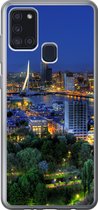 Geschikt voor Samsung Galaxy A21s hoesje - Rotterdam - Nederland - Skyline - Siliconen Telefoonhoesje