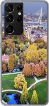 Geschikt voor Samsung Galaxy S21 Ultra hoesje - Rotterdam - Nederland - Boom - Siliconen Telefoonhoesje
