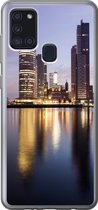 Geschikt voor Samsung Galaxy A21s hoesje - Rotterdam - Water - Wolkenkrabber - Siliconen Telefoonhoesje