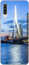 Geschikt voor Samsung Galaxy A70 hoesje - Rotterdam - Water - Skyline - Siliconen Telefoonhoesje