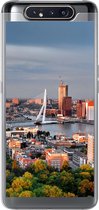 Geschikt voor Samsung Galaxy A80 hoesje - Rotterdam - Skyline - Boom - Siliconen Telefoonhoesje