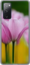 Geschikt voor Samsung Galaxy S20 FE hoesje - Bloemen - Tulpen - Roze - Siliconen Telefoonhoesje