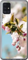 Geschikt voor Samsung Galaxy A52 5G hoesje - Bloemen - Bloesem - Lente - Siliconen Telefoonhoesje