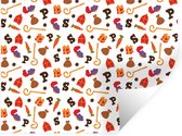 Muurstickers - Sticker Folie - Sinterklaas decoratie - Sint - Kinderen - Jongens - Meisjes - Kids - 40x30 cm - Plakfolie - Muurstickers Kinderkamer - Zelfklevend Behang