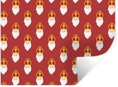 Muurstickers - Sticker Folie - Sinterklaas decoratie - Sint - Kinderen - Kids - Jongens - Meisjes - Kind - 40x30 cm - Plakfolie - Muurstickers Kinderkamer - Zelfklevend Behang